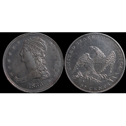 1836 Bust Half Dollar, Reeded Edge, AU+ Details