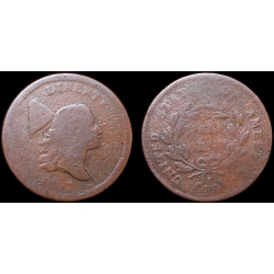 1797 Half Cent, C-2 Centered Bust, G/VG