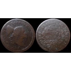 1797 Half Cent, C-2, Centered Head, VG/G Details
