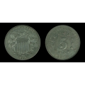 1881 Shield Nickel, SEGS AU55 Cleaned.