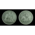 1868 Seated Liberty Dollar, XF-AU Details