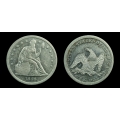 1846-O Seated Liberty Dollar, AU Details