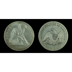 1859-O Seated Liberty Dollar, XF+ Details