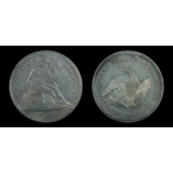 1844 Seated Liberty Dollar, Choice AU+ 