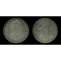 1824/2 Capped Bust Dime, JR-1, F+ Details