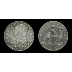 1827/7 Capped Bust Dime, JR-1, VF-XF
