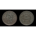 1852, Large Cent, N-3, BU+