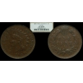 1873 Indian Cent, DDO-1, NGC XF40