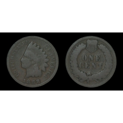 1888/7 Indian Cent, Die-2, G-VG