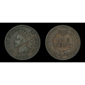 1888/7 Indian Cent, Die-2, VF+