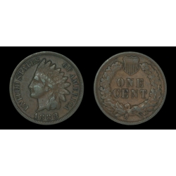 1888/7 Indian Cent, Die-2, VF+