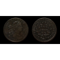1798 Large Cent, S-166, VF30+