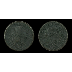 1793 Large Cent, Wreath S-8, F Details