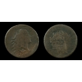 1793 Large Cent, Wreath S-9, G+ Details