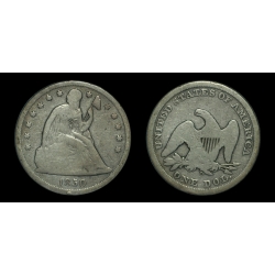 1850-O Seated Liberty Dollar, VG+ 
