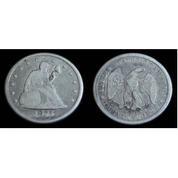 1875-CC Twenty Cent, Very Nice VG+