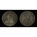 1818/5 Bust Quarter, B-1, F+ Details