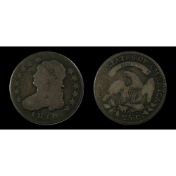 1818/5 Bust Quarter, B-1, G Details