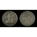 1818 Bust Quarter, B-8, VG Details