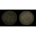 1822 Bust Quarter, B-1, G-VG Details