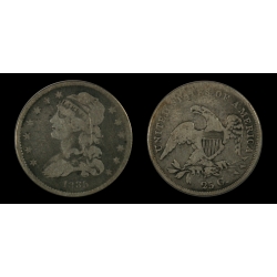 1835 Bust Quarter, B-4, VG Details