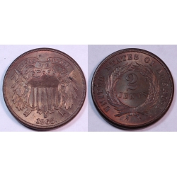 1865/18_5 Two Cent, Gem BU+