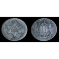 1855/55 Three Cent Silver, Fine