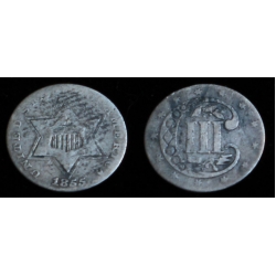1855/55 Three Cent Silver, Fine