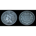 1879 Three Cent Nickel, XF
