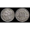 1888 Three Cent Nickel, Original XF