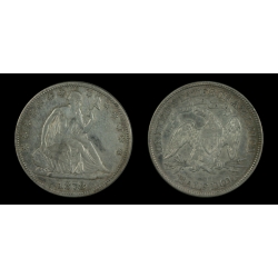 1878 Seated Liberty Half, XF+ Details