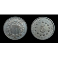 1870 Shield Nickel, AU Details