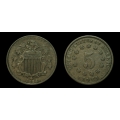 1883/2 Shield Nickel, Die #2, Nice Dirty AU