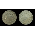 1883/2 Shield Nickel, Die #3, XF