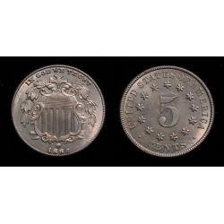 1883 Shield Nickel, Original Gem BU