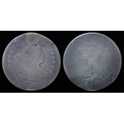 1796 Bust Quarter, B-2, AG/Fr Details