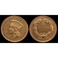 $3.00 Gold, 1867, AU Details