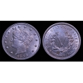 1883 No Cents Liberty Nickel, Gem BU