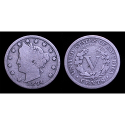 1884 Liberty Nickel, G/VG
