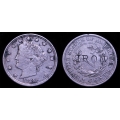 1886 Liberty Nickel, VF Details
