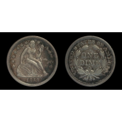 1858-O Seated Liberty Dime, XF/AU Details