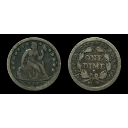 1859-S Seated Liberty Dime, VG-F Details