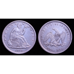1840 Seated Liberty Half, Small Letters Reverse, WB-101, VF/XF Details