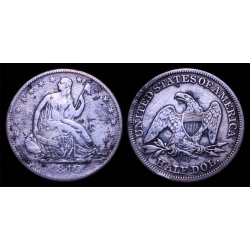 1849-O Seated Liberty Half, XF Details