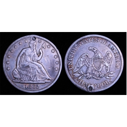 1862 Seated Liberty Half, VF/XF Details