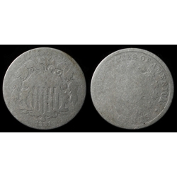 1881 Shield Nickel, AG/Fr