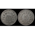 1881 Shield Nickel, DDO-1, Choice XF