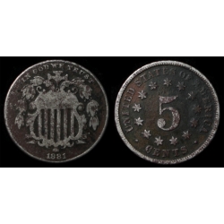 1881 Shield Nickel, Fine Details