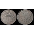 1883/2 Shield Nickel, FS-013.2, (303 or Die #3), XF