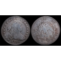 1796 Draped Bust Sm Eagle Dollar, BB-65, B-5, Lg Date, Sm Ltrs, VF+ Det.